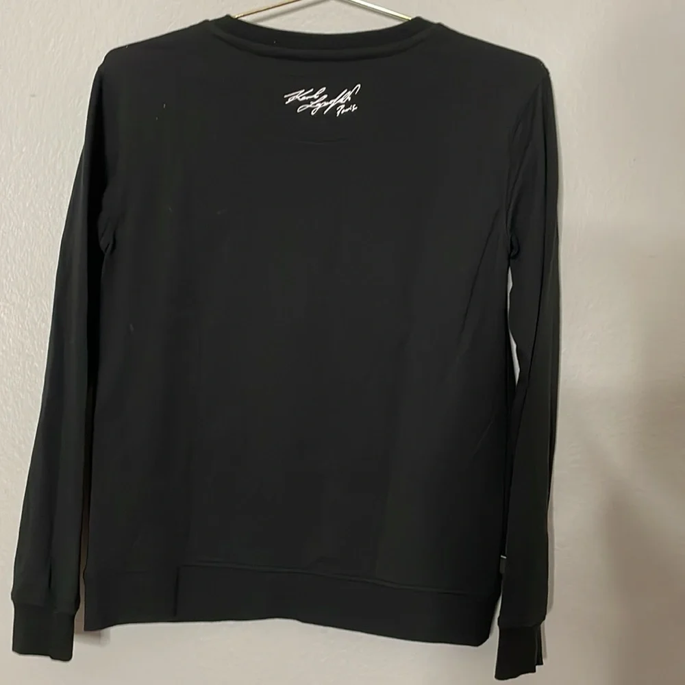 Karl Lagerfeld Paris Sunset Eiffel Cotton-Blend Sweatshirt - Picture 13 of 14